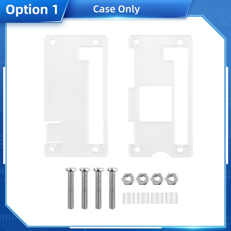 Raspberry Pi Zero 2 W Caja de acrílico Negro transparente Carcasa azul Disipador de calor de enfriamiento pasivo opcional para Raspberry Pi Zero 2 W: Rojo