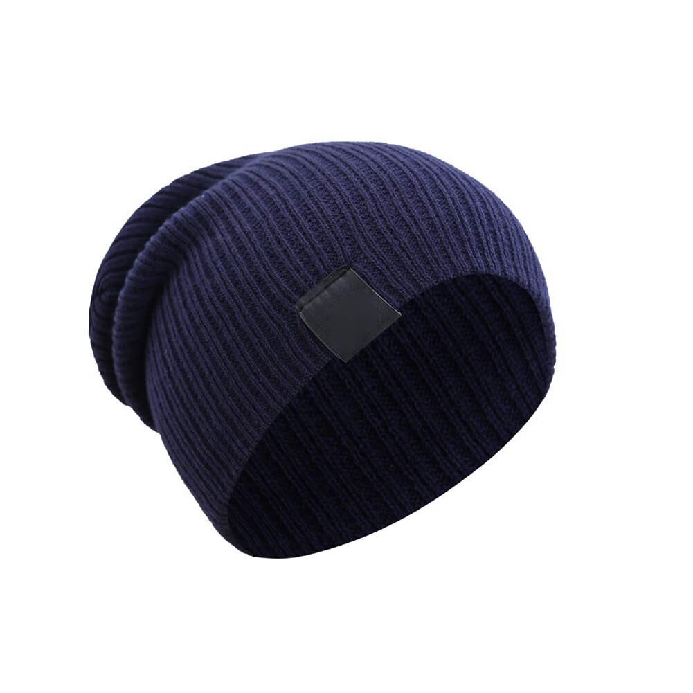 Gorro de punto suave para hombre y mujer, gorro de esquí, para exterior, YS-BUY: Dark blue