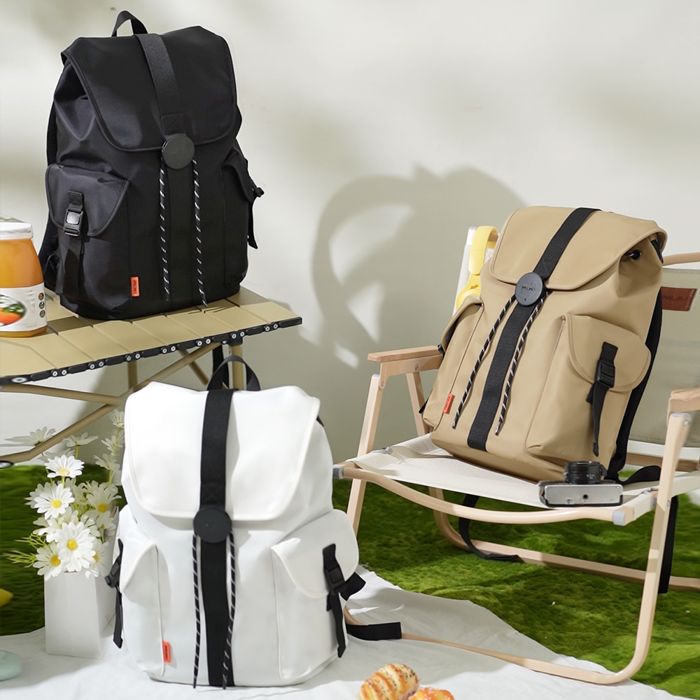 Mixi 16 ''Mochila para ordenador portátil Mujeres Hombres Impermeable Ligero Casual Weekender Bolsas de viaje Estudiantes universitarios Mochila 17 pulgadas Blanco