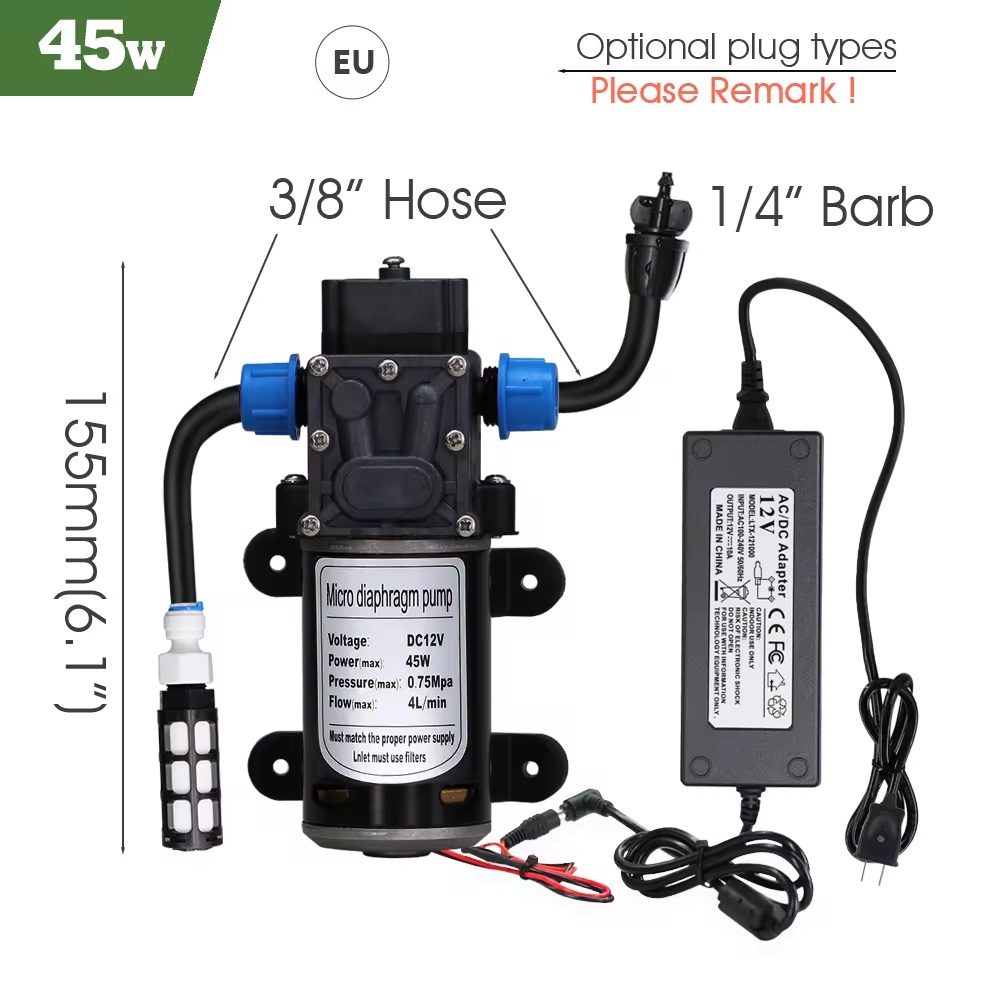 Outdoors Garden Adjustable Brass Nozzle Atomizer Kit 5/8mm Hose Nebulization Humidification Cooling Watering System Lawn Spray: Clear