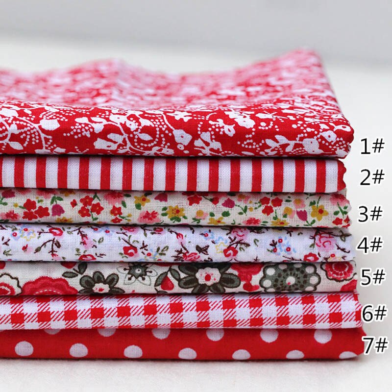 gemischt Stil Baumwolle Stoff Gedruckt Tuch NäHenne Quilten Stoff Patchwork Hand Druck Hause Liefert DIY Handgemachte Accessoires: rot