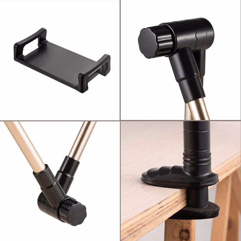 Folding Long Arm Phone Tablet Stand Holder For Ipad Pro 12.9 Samsung Kindle 5-14 Inch 360 Rotation Lazy Bed Desk Tablet Mount