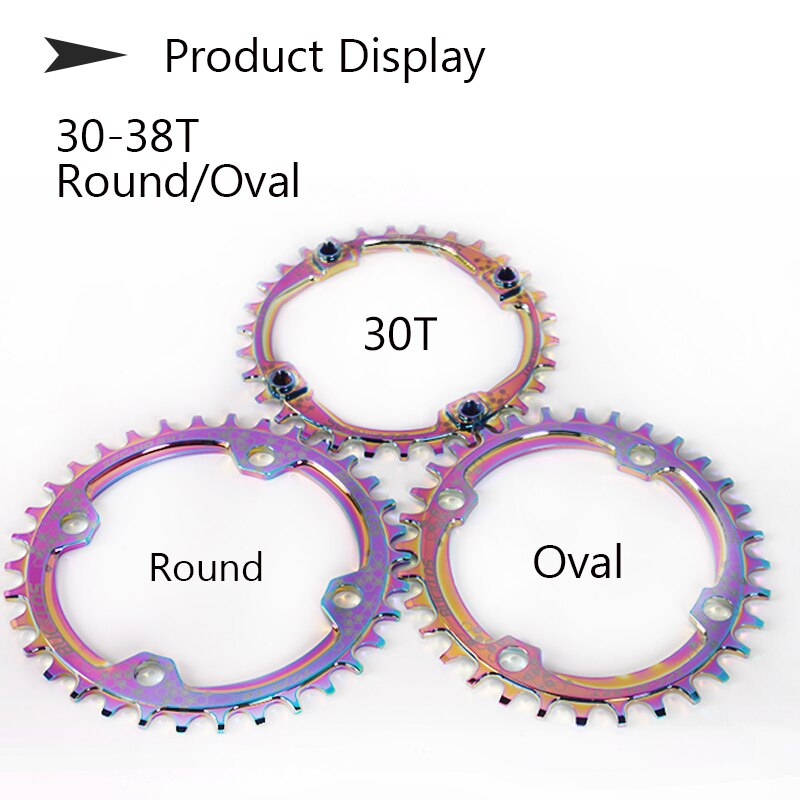 MTB bicycle Chainring Color plating chainwheel 30/32/34/36/38T Narrow Wide chainwheel 8/9/10/11 speed chain Ring Crankset