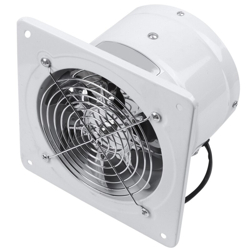4 Inch Inline Duct Fan Air Ventilator Metal Pipe Ventilation Exhaust Fan Mini Extractor Bathroom Toilet Wall Fan Duct Fan Access: White