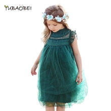 ¡Novedad del ! vestido verde tutú de encaje de verano para niñas, ropa encantadora sin mangas para niños, rojo/Verde/Beige/marrón