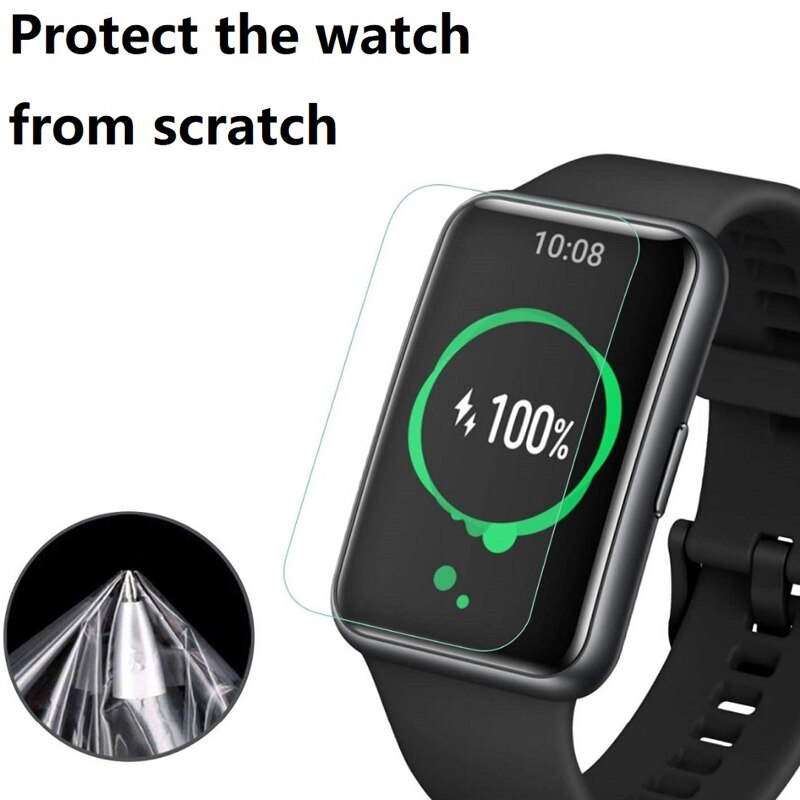 Film de protection souple et transparent en TPU, pour Huawei Watch Fit /Honor Smart Watch ES, couvercle de protection plein écran, accessoires de montre intelligente