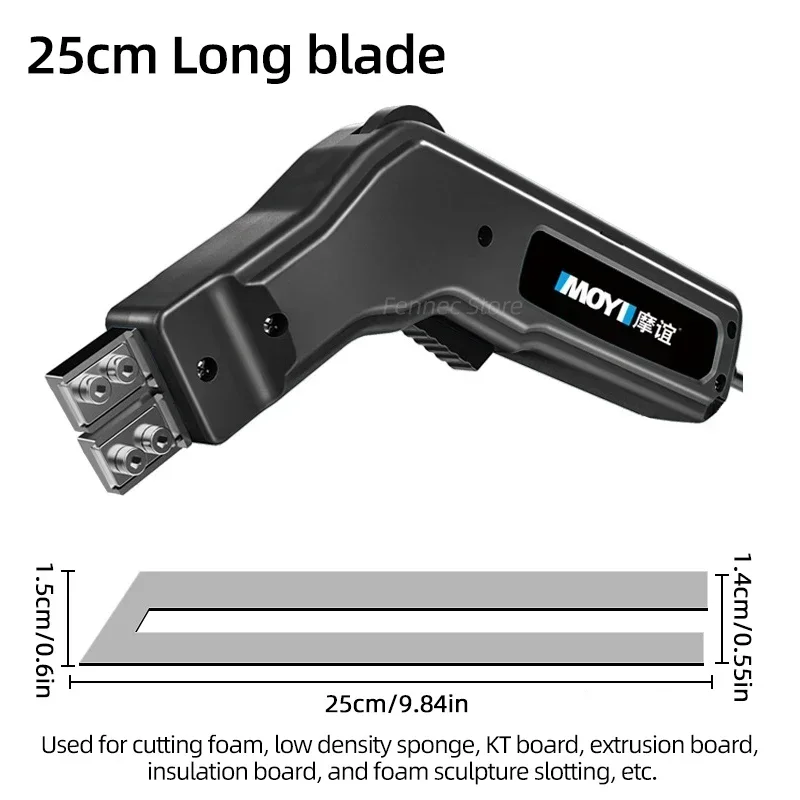 Electric Knife Rope Cutter Fabric Cutting Tool Heat Cutter Heat Sealer forSponge Cloth Board Webbing Continuous Working: black / EU