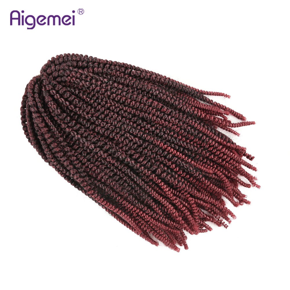 Aigemei Nubian Twist thin spring twist Crochet Hair Braids Hair-Extensions Low Temperature Flame Retardant Synthetic Fiber