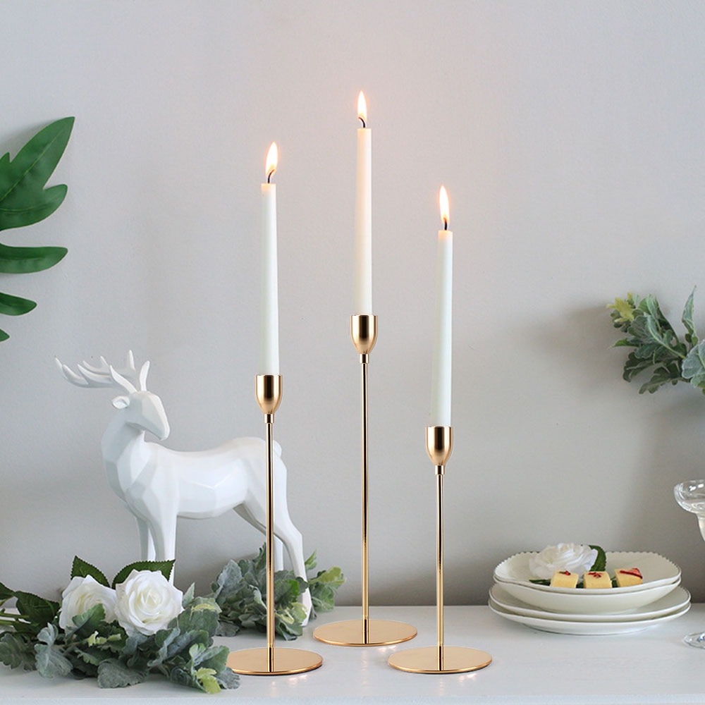 Moderne stil guld metal lysestager julepynt til boligindretning lysestage bryllupsdekoration bar fest indretning da