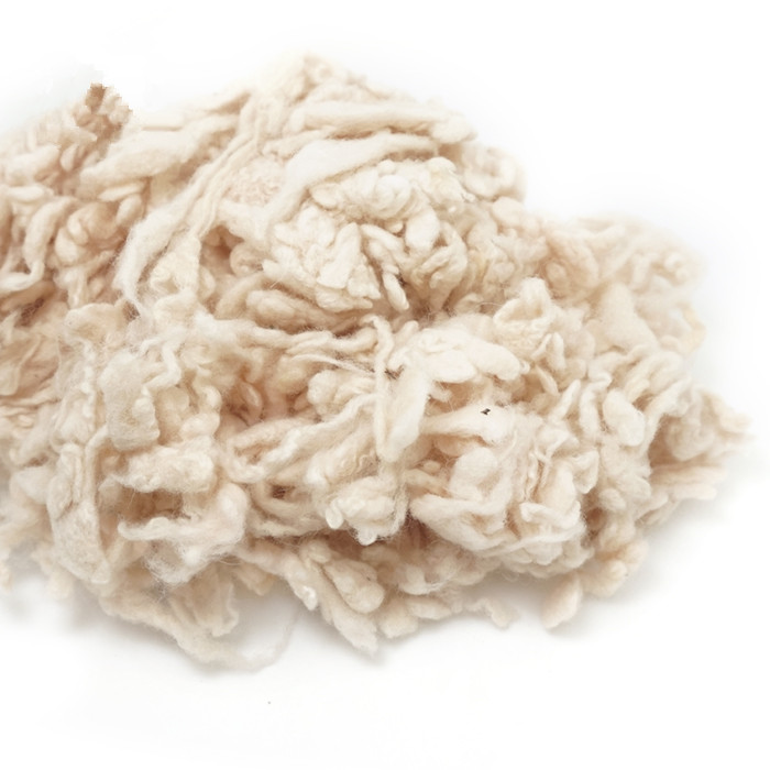 Coils van wolvilt Gekaard Schapenwol, Roving, Fiber, Naaldvilten, Spinning 50 g/bags DIY Baize poke poke fun: beige