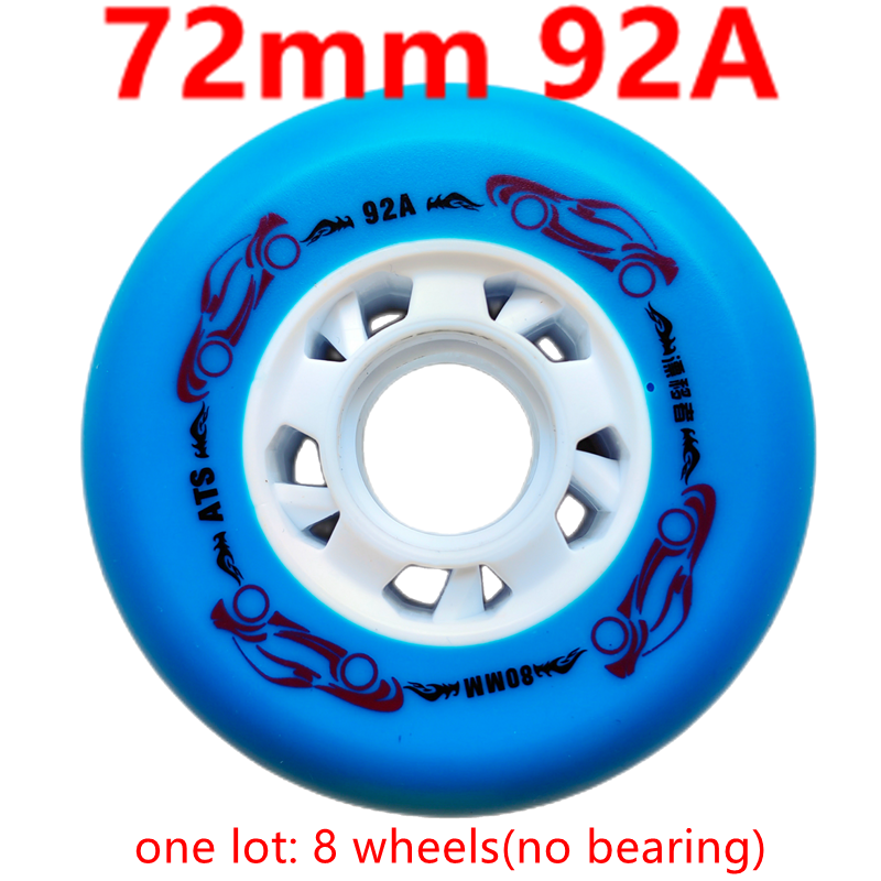 Rollrad Inline-Schlittschuh-Rad Schieberad Bremsrad 92a 72 76 80 mm Härte 92a 8 Räder/Los: Blau