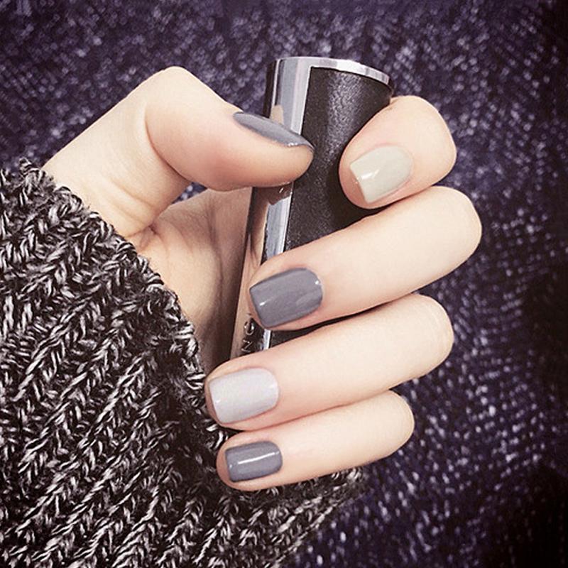 24 stuks nepnagels met lijm, populaire lange ronde patch, pure kleur nagelchip, nail art accessoires, diy nagelgereedschap
