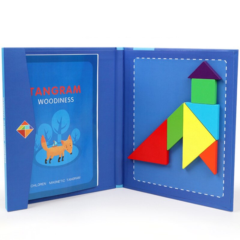 Puslespil magisk bog et barns liv puslespil magnetisk tangram børn