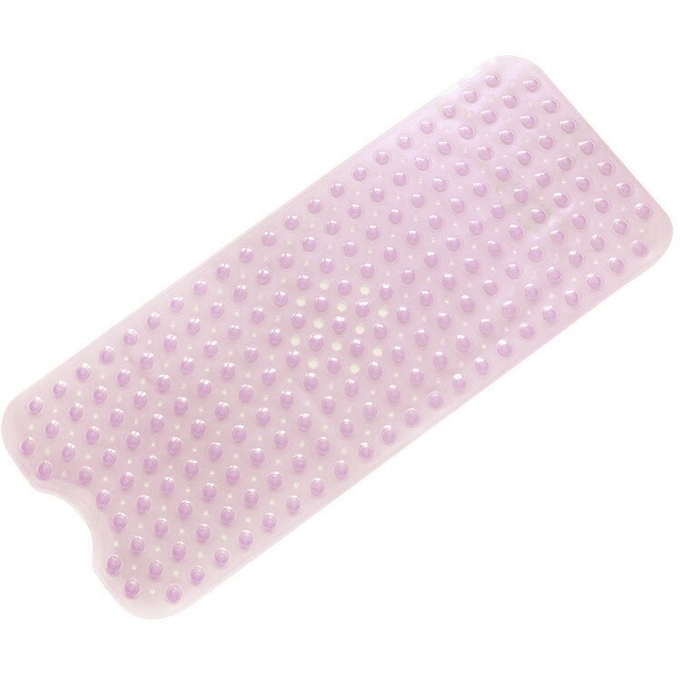 40*100Cm Mat Bad Badmat Pvc Grote Bad Veiligheid Douche Antislip Badmatten Met Zuignap cups Floor Mat: Transparent pink