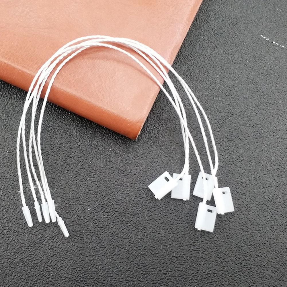 100Pcs Gesp Touw Plastic Sling Hang Tag Nylon String Set Lock Sluiting Haak Etiket Pin Snap Holding Loop Tie zelfsluitende N1V7