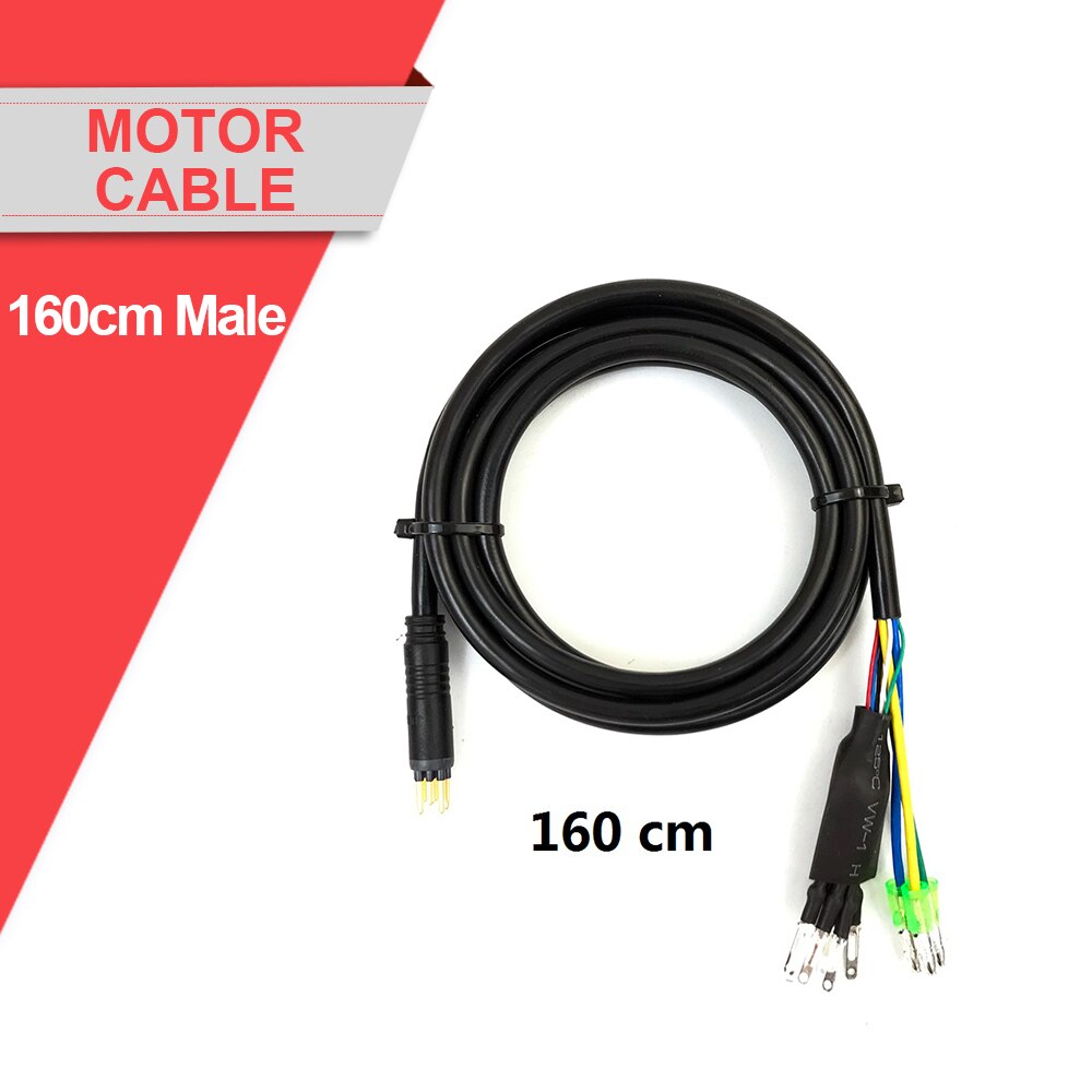 Ebike Conversion Cable 9 Pin Julet Wheel Hub Motor Waterproof Cable for Electric Bicycle Accessories: 160cm Male