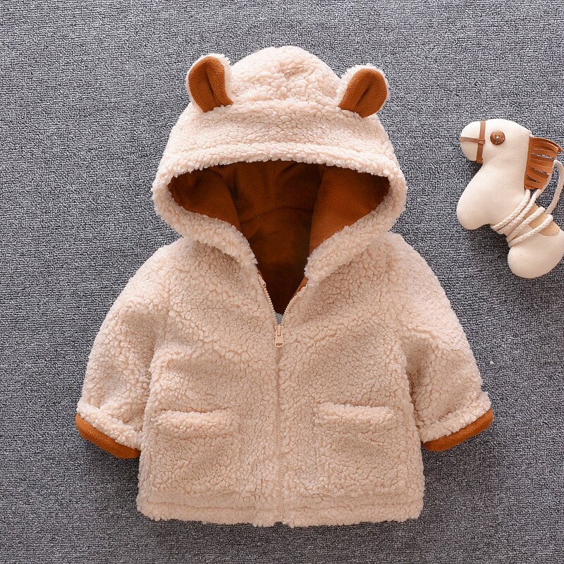 Lzh Casual Winter Meisje Jas Kinderen Jas Voor Herfst Baby Jongens Kleding Dikker Jas Voor Jongens Hooded Kostuum voor Kids: beige / 4T 110