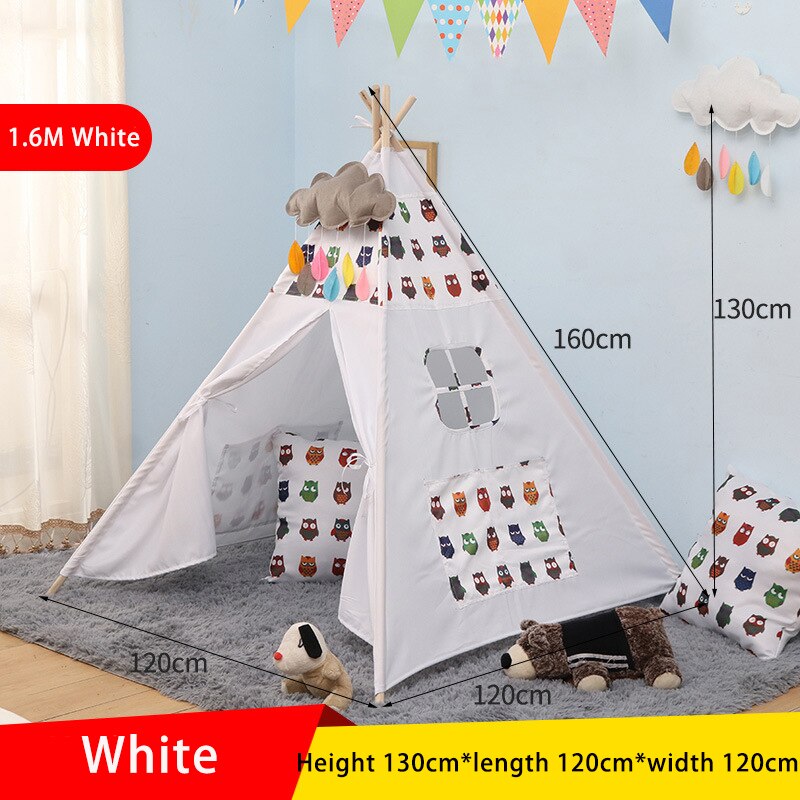 1.3/1.6m Kids Tent Tipi Infantil Teepee Tent For Kids Children's Tents Play Toys House tent Wigwam For Children