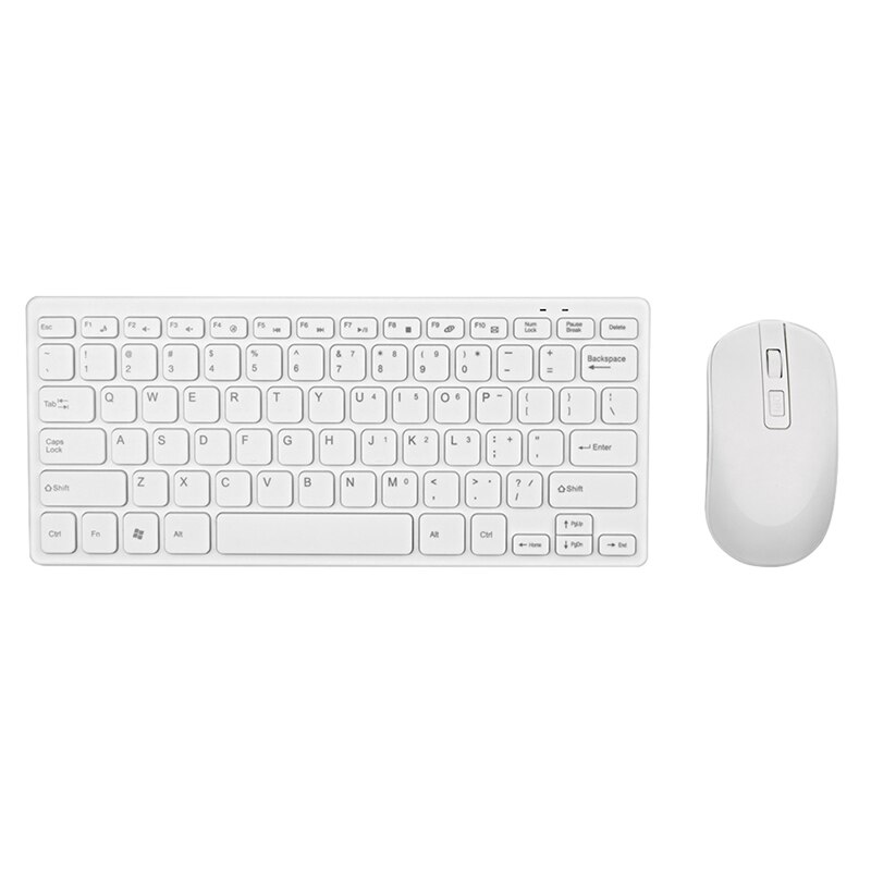2.4g trådløse lydløse tastatur og mus mini multimedie fuld størrelse tastatur mus combo sæt til iphone ipad android