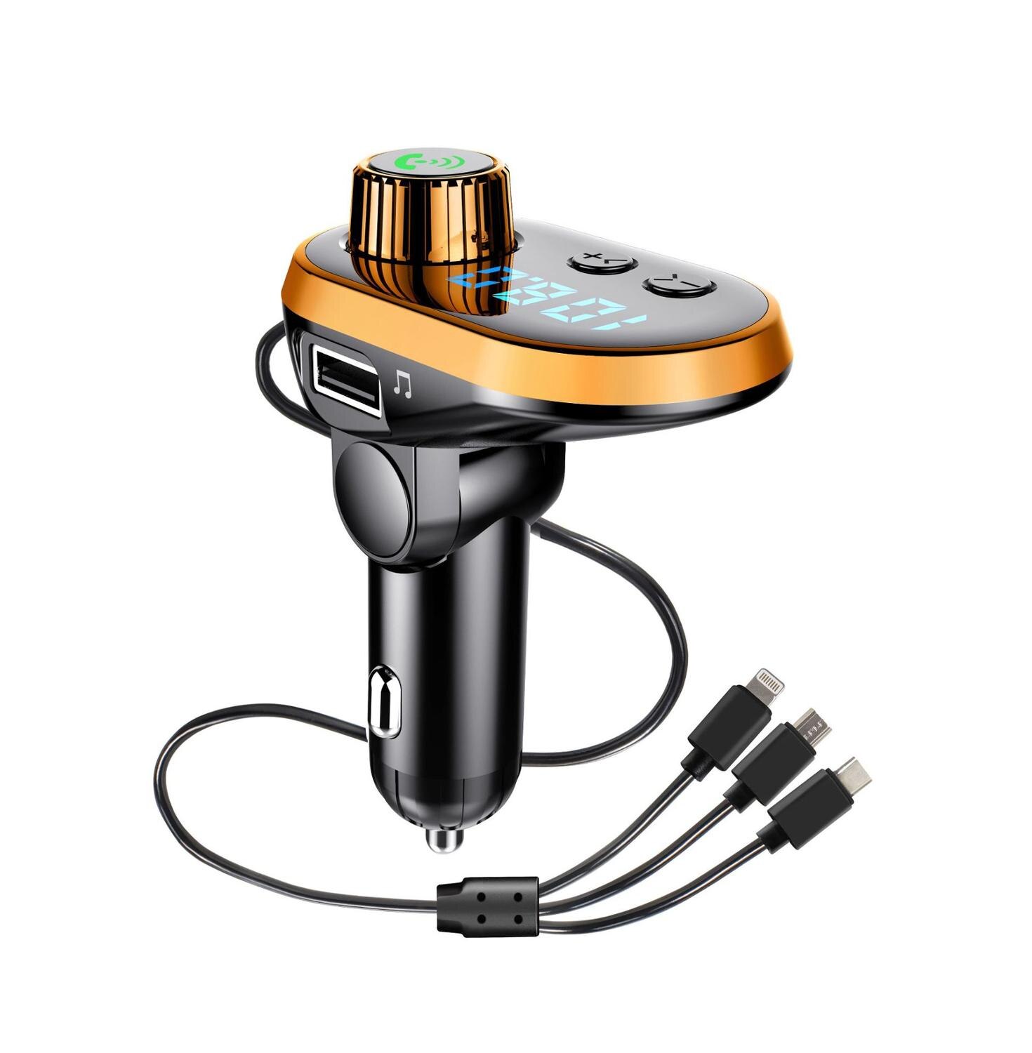Q15 Car Handsfree Wireless Bluetooth Kit FM Transmitter Car LCD Display MP3 Player USB Charger FM Modulator Car Accessories