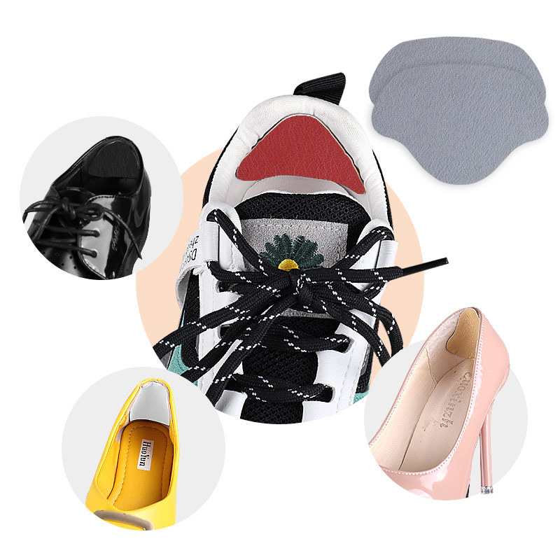 Plantillas con parche para zapatos deportivos, almohadillas antidesgaste para pies, plantilla protectora para el talón, pegatina trasera, tamaño ajustable, 4 Uds.