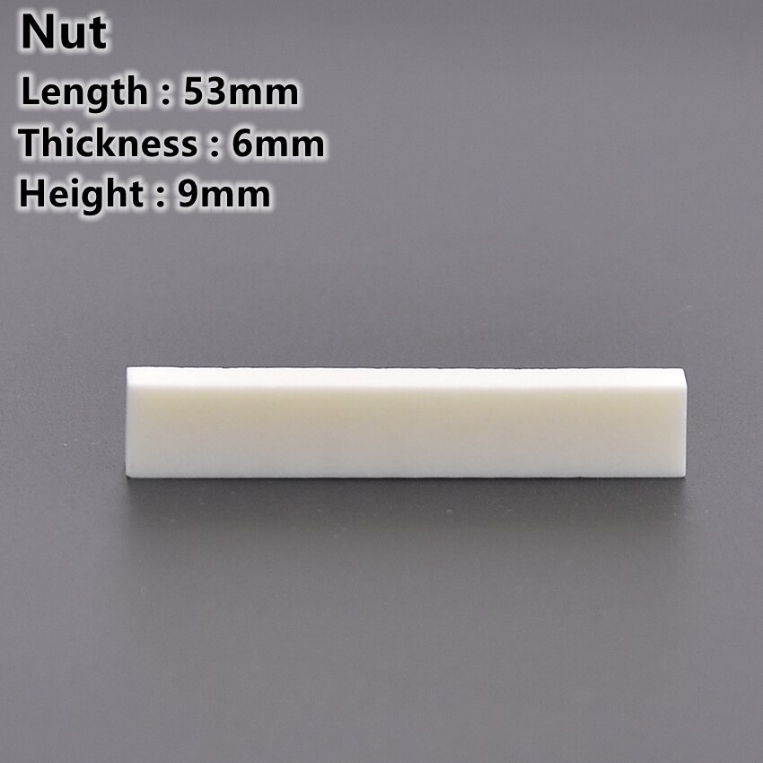 1pc 6 String Guitar Bone Nut and Bridge Saddle Made of Real Bone for acoustic/ electric guitar parts and accessories: Clear