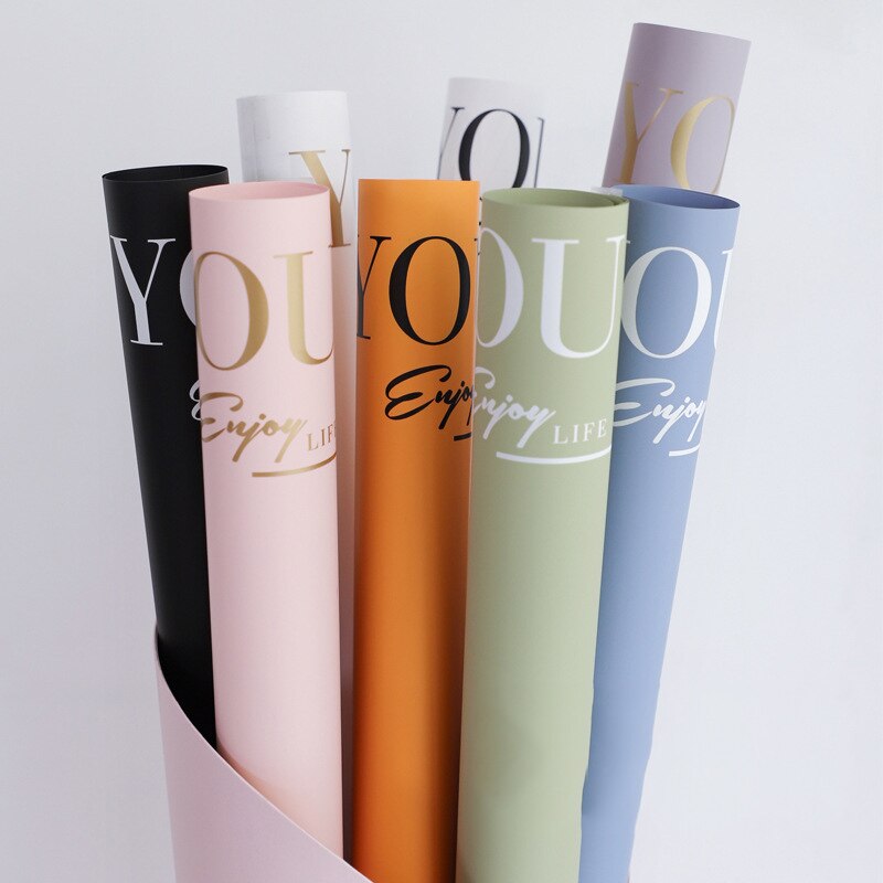 Waterproof Rose Flower Wrapping Paper Valentine's Day Bouquet Wrapping Paper Thickened Wrap Florist Bouquet Wrapping Paper