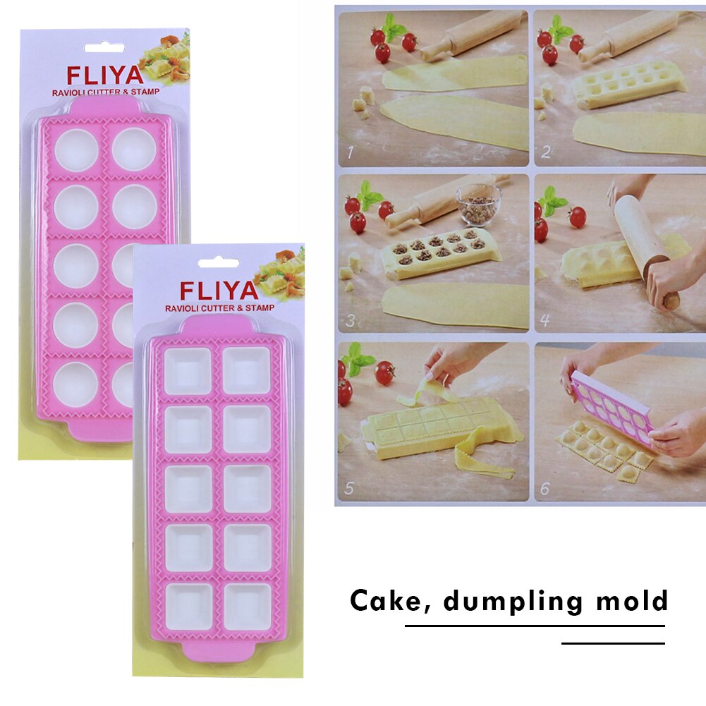 Multifunktionell plast ravioli form dumplings cutter dumpling maker form wrapper presser formar matlagning bakverk cutter bakverk verktyg