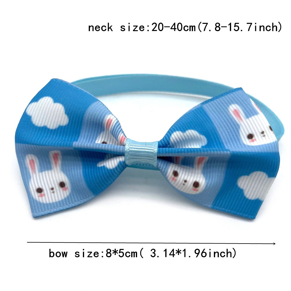 30/50pc Easter Pet Dog Bow Ties Rabbit Style Small Dog Bow Tie Accessories Puppy Dog Collars Adjustable Dog Necktie Pet Supplies
