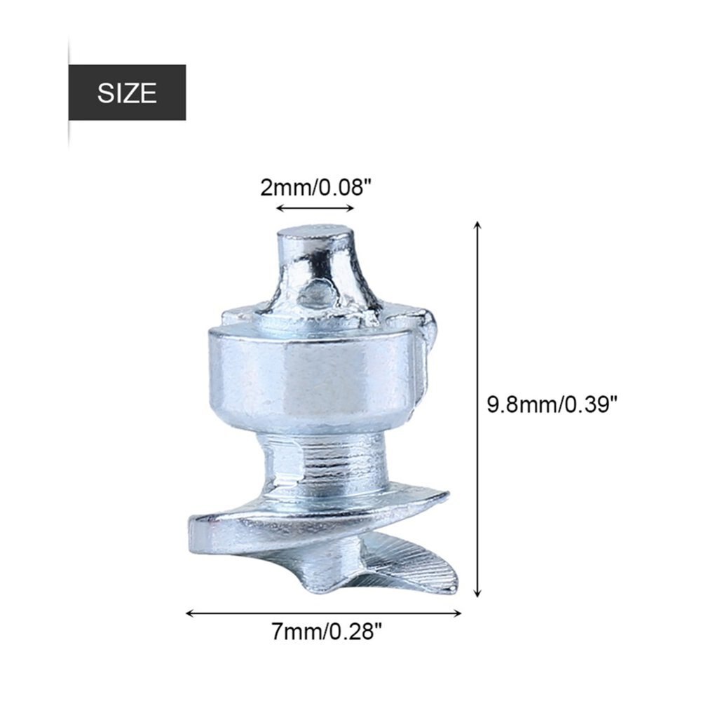 100pcs 7*9.8mm Spikes for Tire Studs Ice Stud Screw-In Studs Snow Chains for ATV Mini-Tractors Motorcycle Bicycle