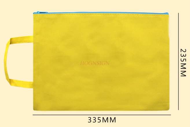 1 pcs Document bag canvas A4 student tote bag book bag single-layer tuition bag information storage work bag tuition bag