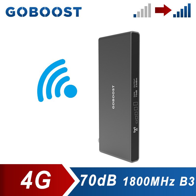 GOBOOST LTE 4G DCS 1800 MHz ripetitore di segnale guadagno 70dB 23dBm cellulare Booster Band 3 amplificatore cellulare