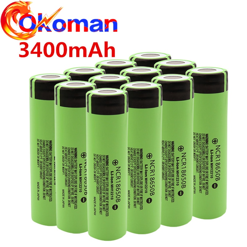 Batería Original NCR18650B 3,7 v 3400mah 18650, batería recargable de litio para linternas