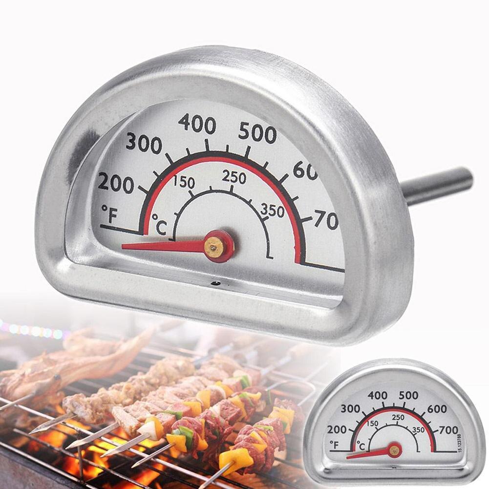 1Pc BBQ Barbecue Smoker Grill Thermometer Temperature Thermometer Steel Gauge Stainless Heat Indicator D7U3