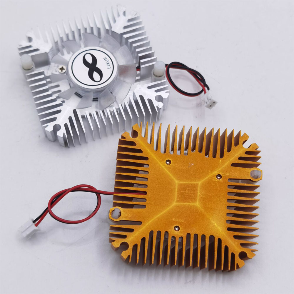 1 Uds 5 uds 10 Uds 5W 10W disipador de calor Led de alta potencia con ventilador de refrigeración de aluminio para 5W/10W Led 12V