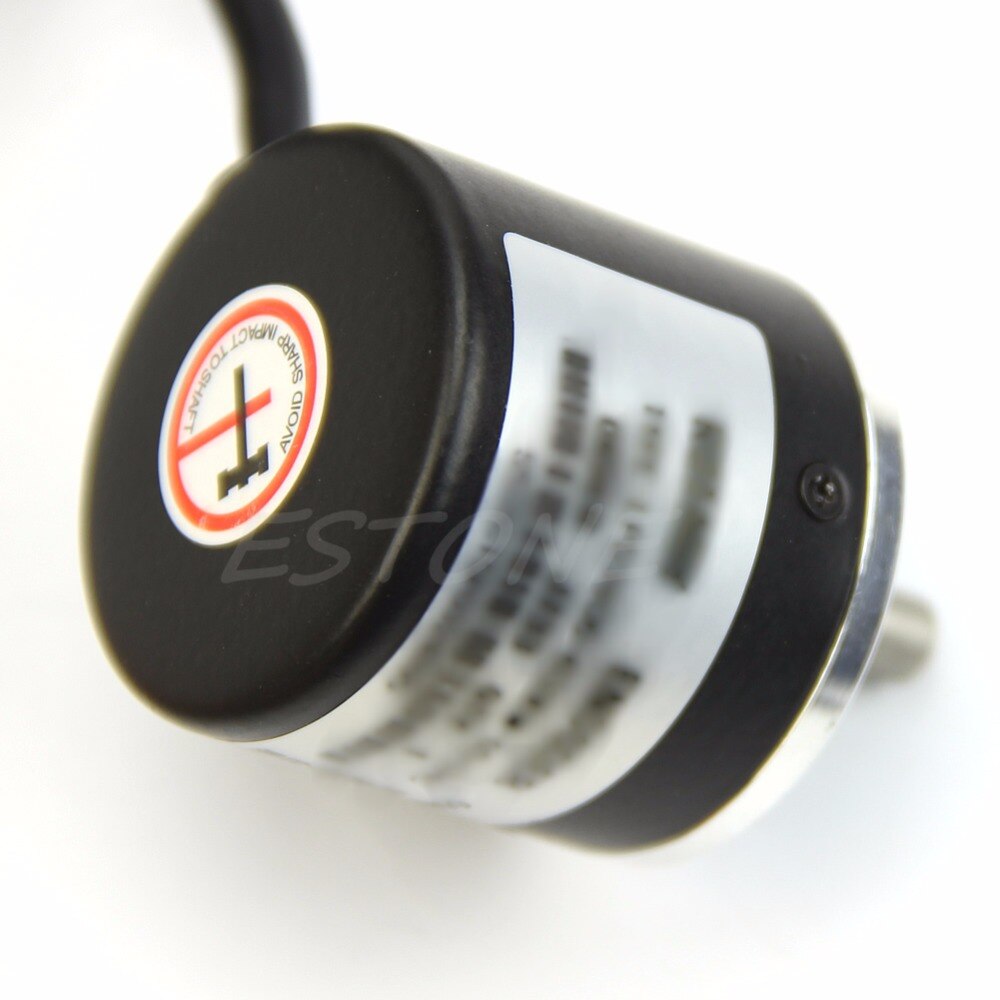 1Pc Encoder 600 P / R 5V-24V Incrementele Ab 2 Fase 6Mm as + Koppeling