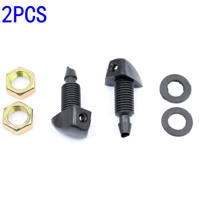 10mm sproeier met schroefdraad voor ruitenwisser voorruit 35*17mm 2 vrachtwagen voorruit zwart
