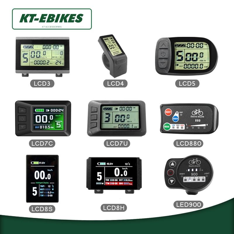 Kt Ebike Lcd Led Display Kuteng 24V 36V 48V Lcd3 Lcd8h Led 880 LCD7 Elektrische Fiets display Voor Elektrische Fiets Kit