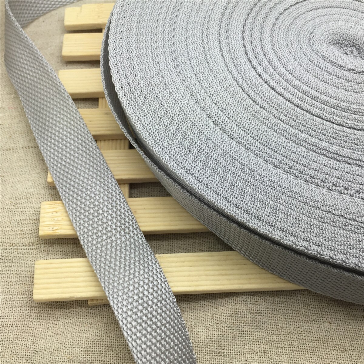 10 Yards/Roll 30mm Wide Strap Nylon Webbing knapsack Strapping Bags Crafts: Silver gray