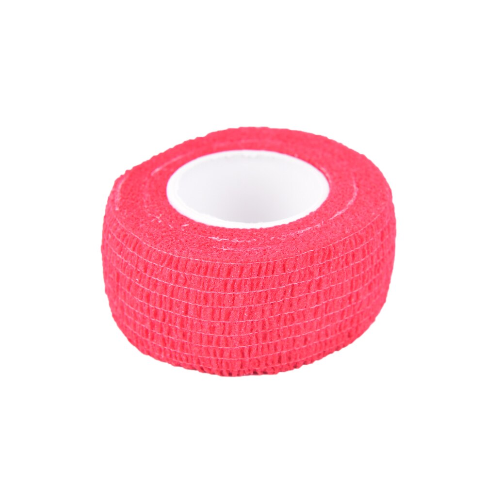 Auto-adhésif bâton pansement coton mélange élastique auto-adhésif adhérent cohésif enveloppement doigt pansement tendre bande 1 rouleau: Rouge