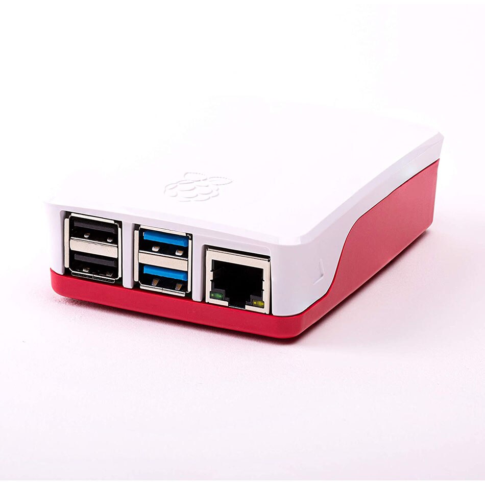 Raspberry Pi 4 Official Case ABS White & Red Black Shell Plastic Enclosure Box for Raspberry Pi 4 Model B: red and white