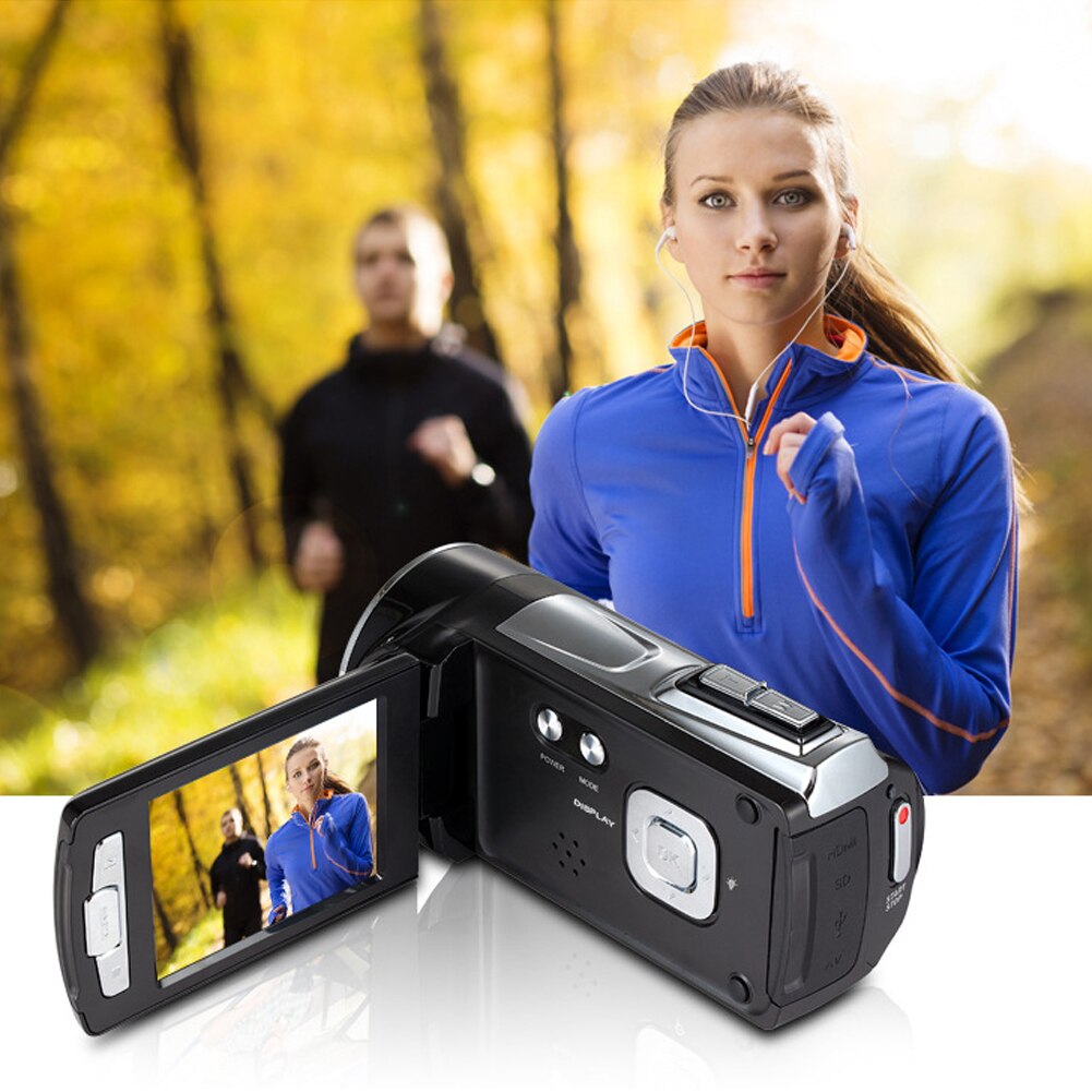 Video Camera LCD Screen 2.7 Inch Recorder Home Zoom 8X Portable Digital Camcorder 270 Degree Rotation Handheld Full HD 1080P