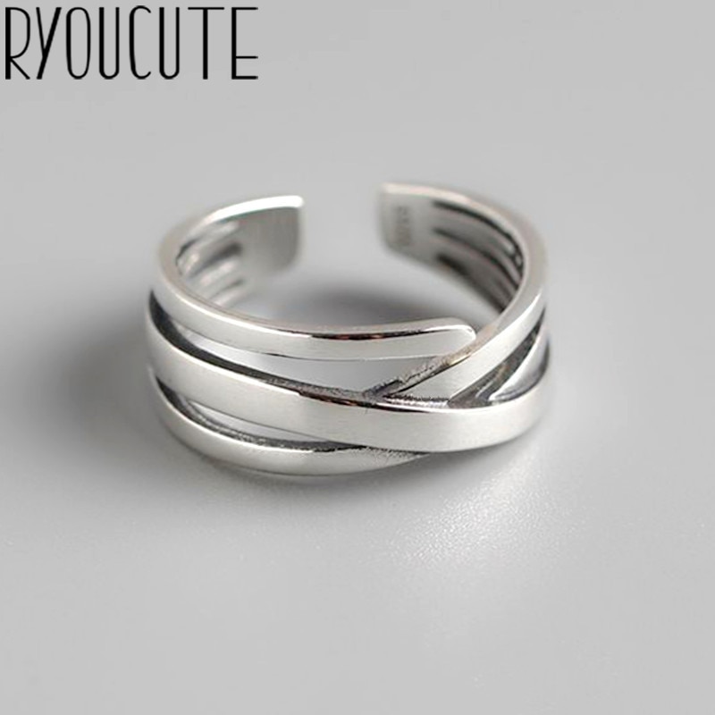 Personalidade boho irregular correntes anéis para mulheres jóias grandes anéis antigos meninas presentes de natal anillos