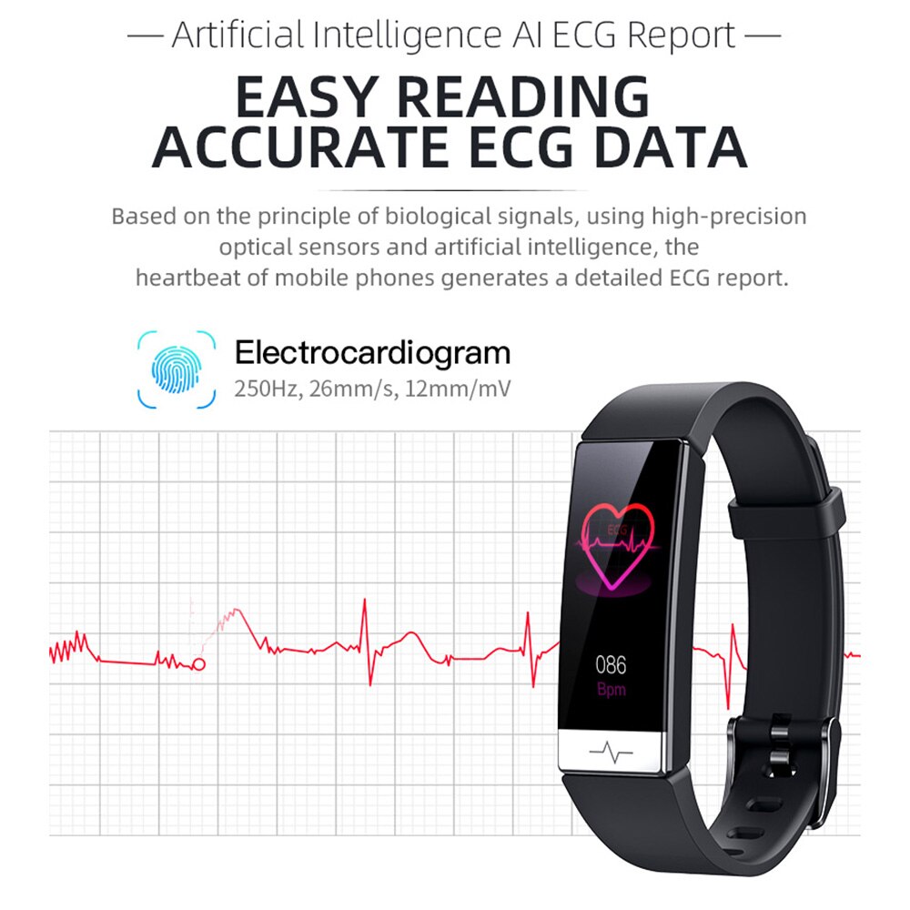 Y91 Smart Bracelet Waterproof IP68 Smartwatch ECG PPG HRV Heart Rate Monitor Blood Presures Whatsapp Reminder for IOS Android
