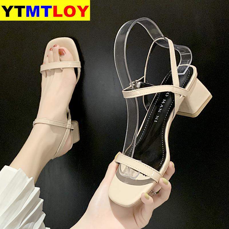 Hoge Hakken Witte Sandalen Vrouwen Zomer Touw Enkelbandje Dames Vierkante Classics Schoenen Slippers Gladiator Casual Vierkante Hak