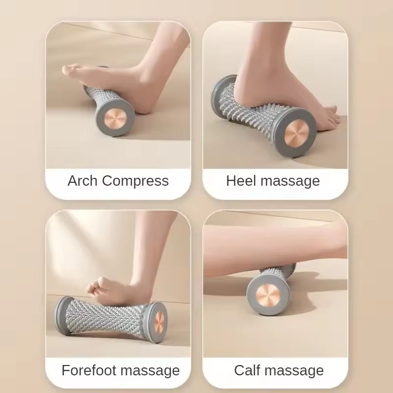 Diepe spierontspanning voetmassage roller massagetools yoga plantaire fascia roller thuis fitness vingerdrukplank