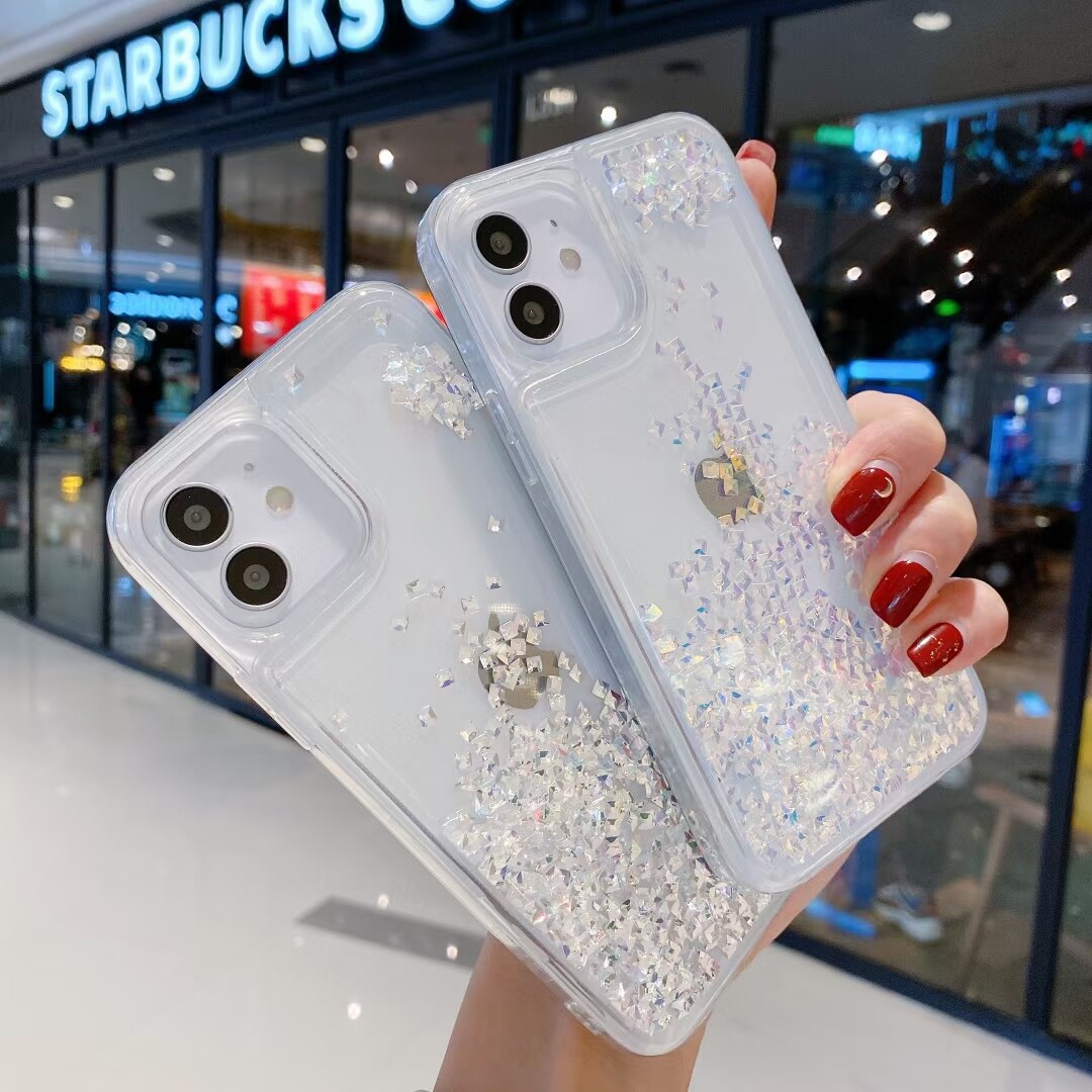 Bling Strass glitter Flüssigkeit Quicksand telefon Fall Für iphone11Pro Max XR XS MAX 7 8 Plus 12Pro max 12mini backcover