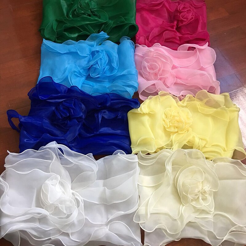 Chaqueta informal de Organza para mujer, abrigo de tres capas con volantes, hombros al descubierto, envoltura de boda, color blanco