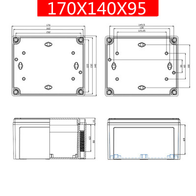 Outdoor Waterproof Case Enclosure Electronic ip67 Project Instrument Case Electrical Project Box ABS Outdoor Junction Box: WHITE