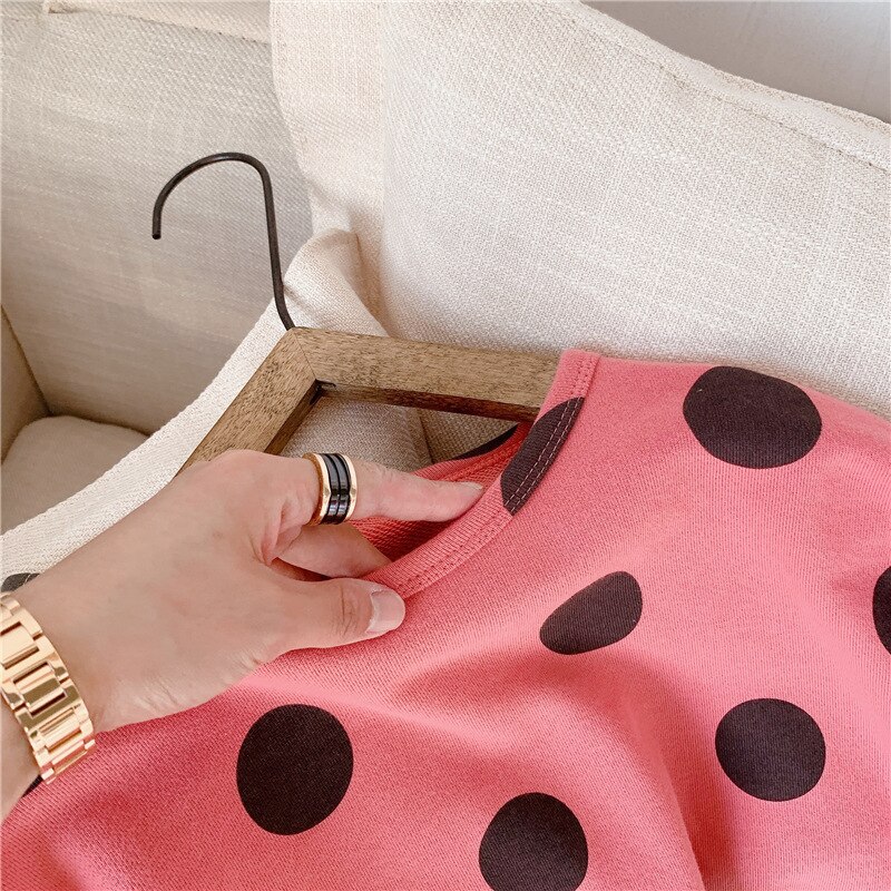 Baby Meisjes Sweatshirt Peuter Kinderen Meisje Schattige Dot Lange Mouw Tops Hoodie Baby Meisjes Jas Bovenkleding Casual Truien